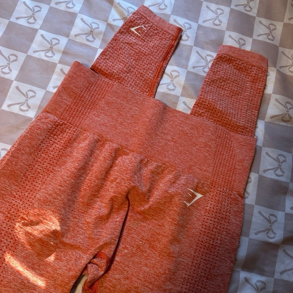 Gymshark Orange seamless legging size medium